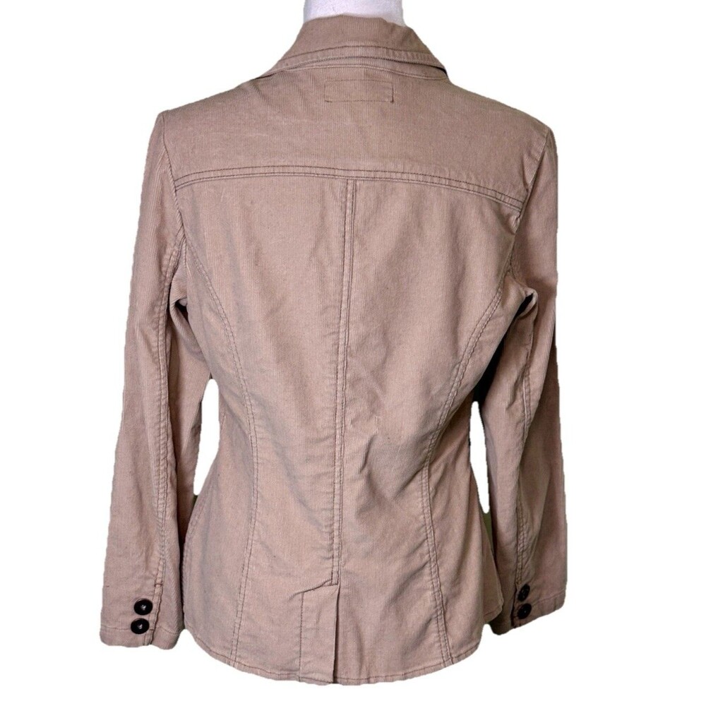 Levi Strauss Signature Women's Camel Corduroy Utility Tailored Jacket Size Med - Picture 3 of 8
